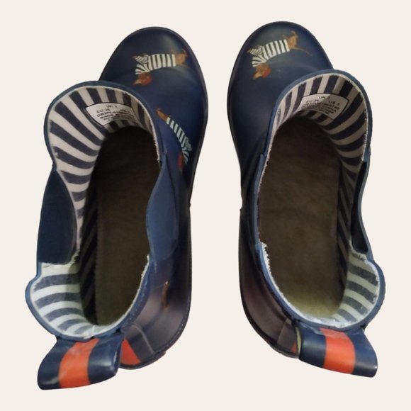 JOULES WELLIBOB Dachshund Dog Rain Boots Womans size 5 - Picture 3 of 11